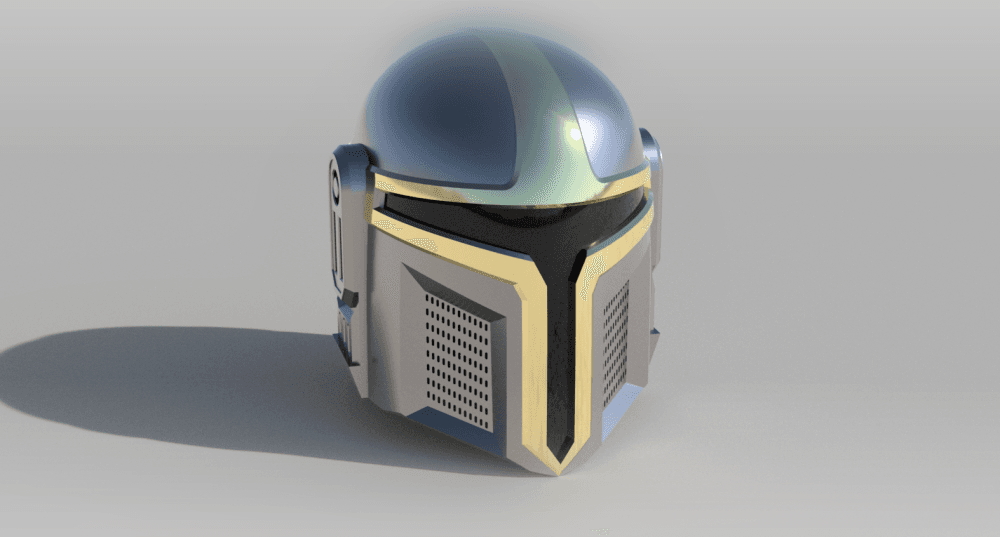 The Crusader: Custom made Mandalorian Helmet STL File (3D Print File) 3d model