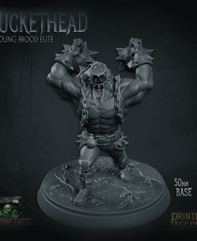 Buckethead 04 (50mm Base) 3d model