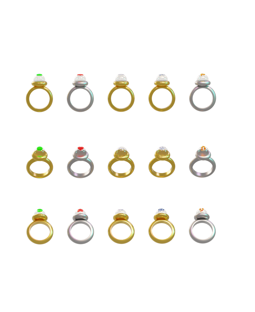 Captain Planet Ring Collection 3d model