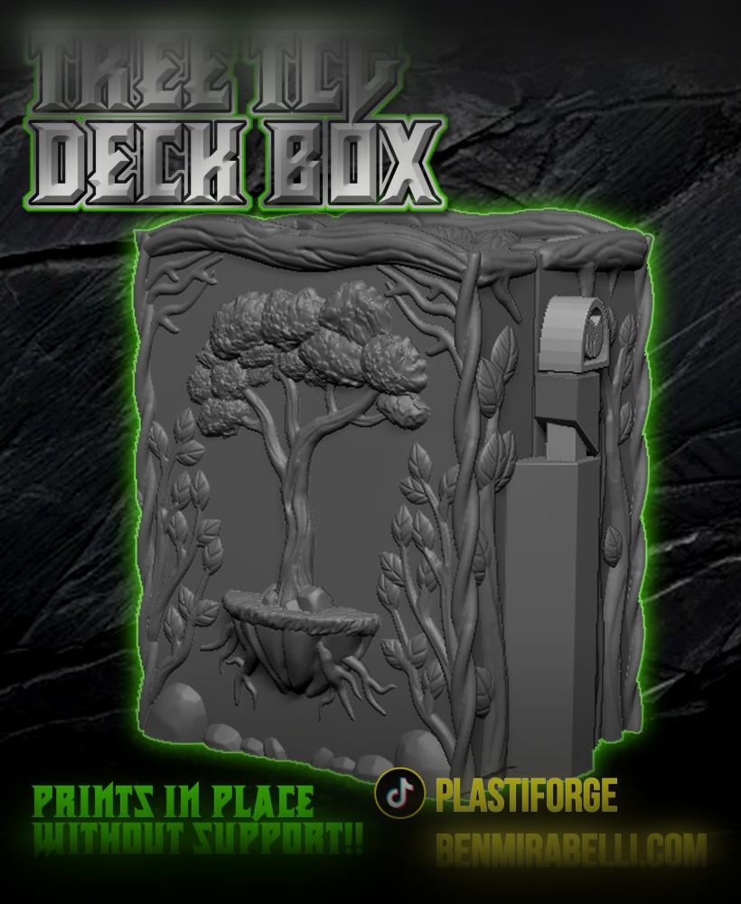 Tree Deck Box (for tcg Games) 3d model