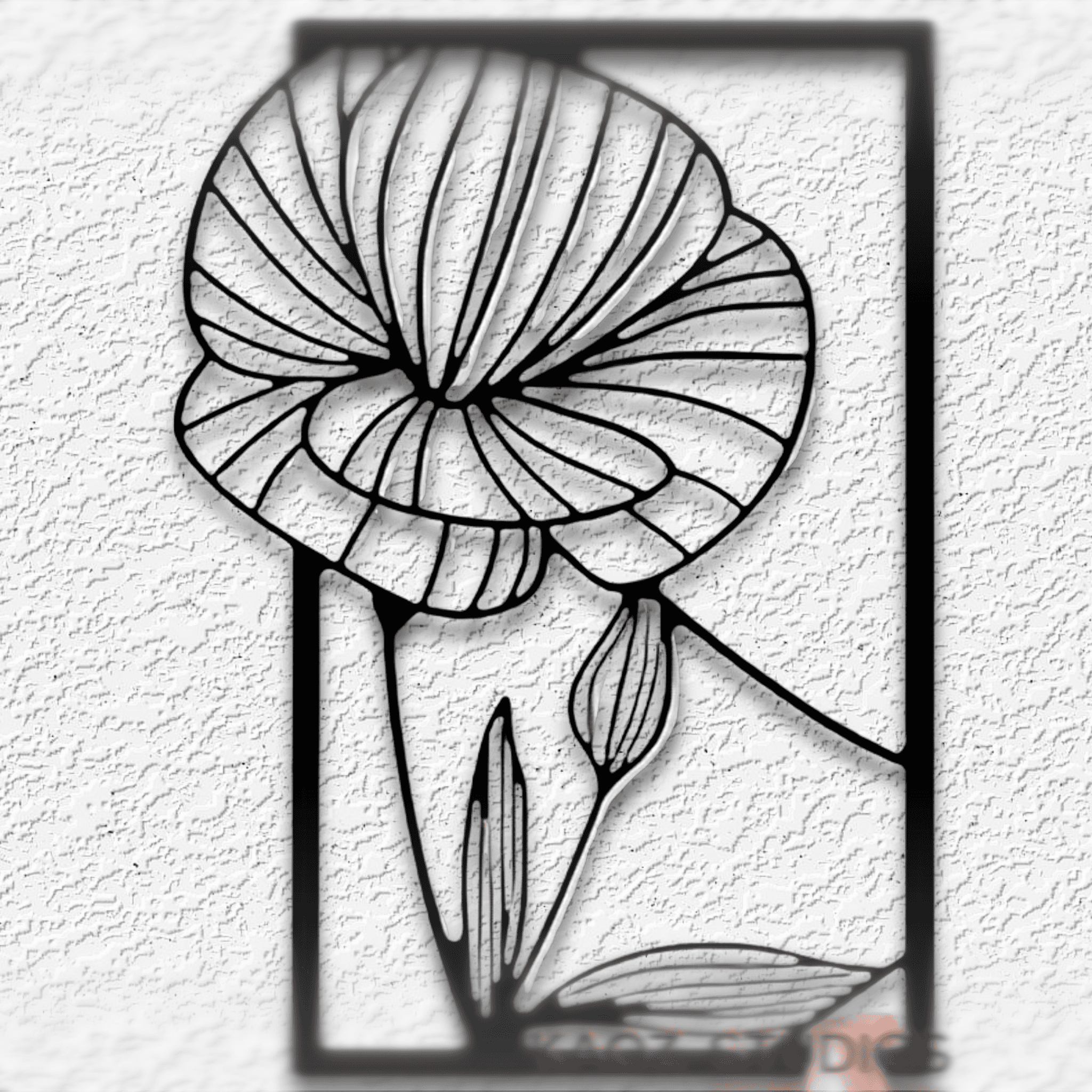 flower panel 1 of 4 wall art panoramic flowers wall decor scenery 3d model