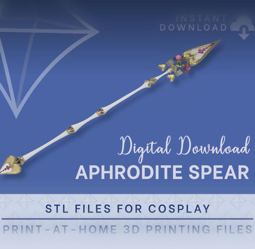 APHRODITE Spear STL FILES [Hades 2] Cosplay Prop | Instant Download 3D Print Files 3d model