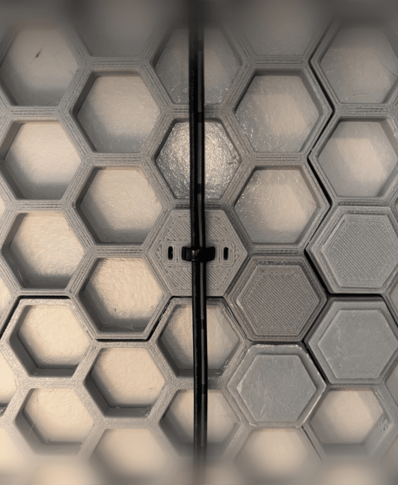 Honeycomb Storage Wall Zip Tie Insert 3d model