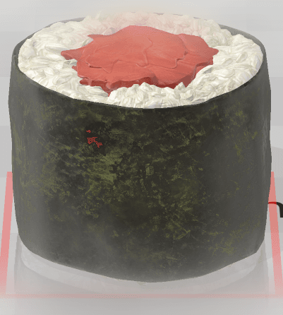 Chu Maki medium sushi roll 3d model