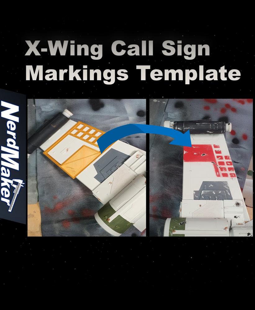 Call Sign Markings Template for X-Wings 3d model