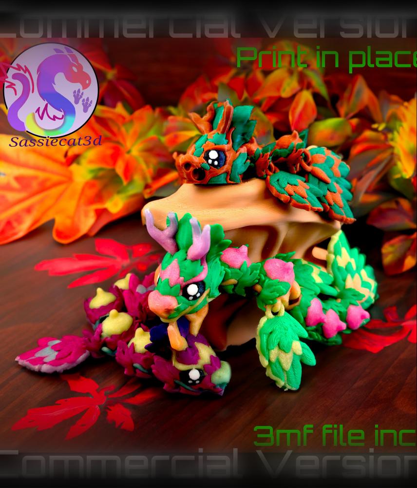 Maple the Baby fall dragon *Commercial Version* 3d model