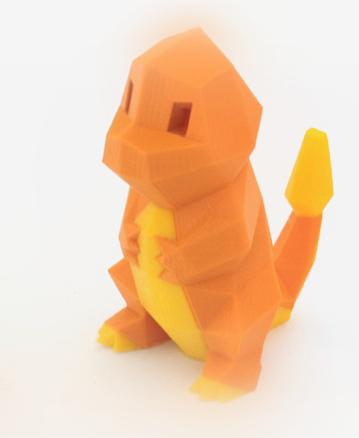 Low-Poly Charmander - Multi and Dual Extrusion version 3d model