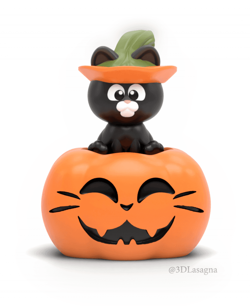 3DL Pumpkin Cat 3d model