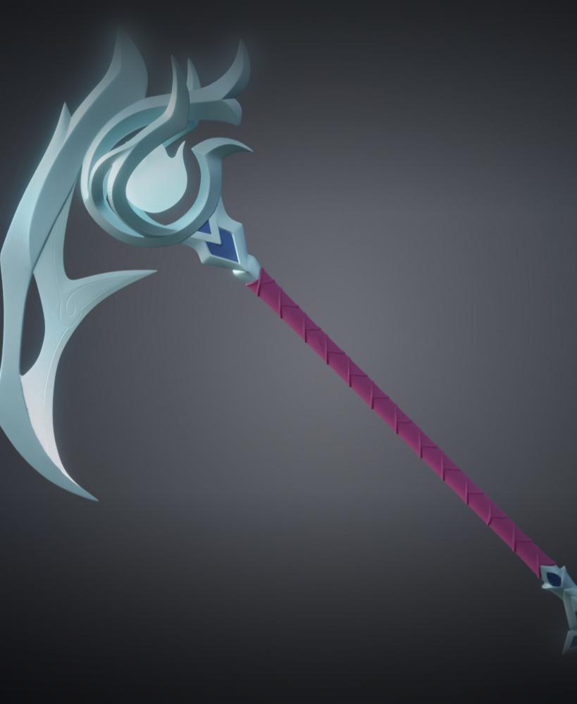 Snow Moon Kayn Scythe – League of Legends 3d model