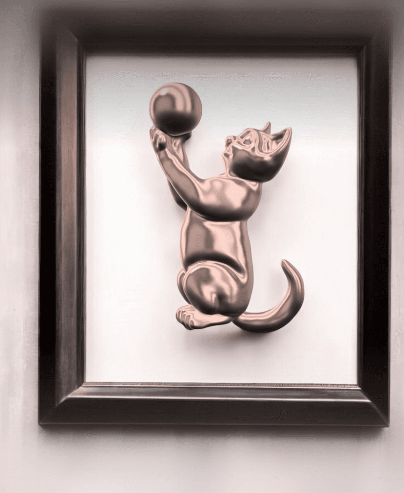 Cat Wall Art 3d model