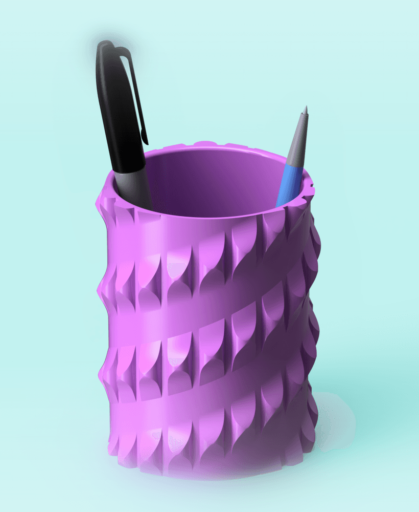 Vanishing Spiral Pen Cup 3d model