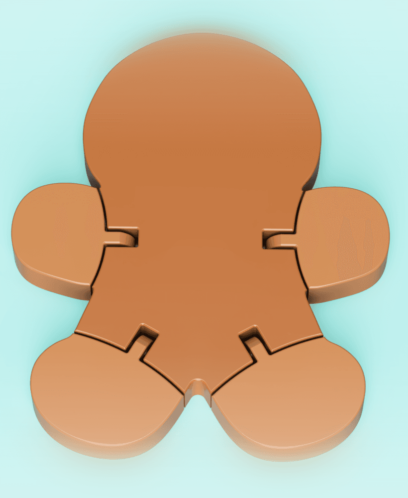 Articulated Gingerbread Man 3d model