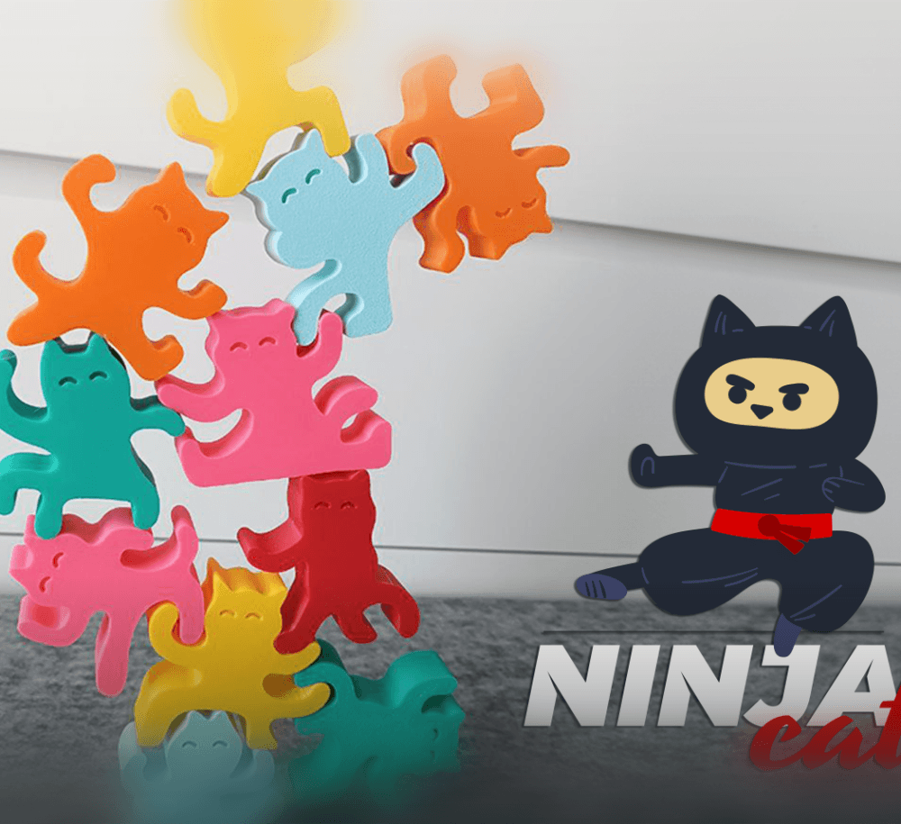 Ninja Cats Stacking Game 3d model