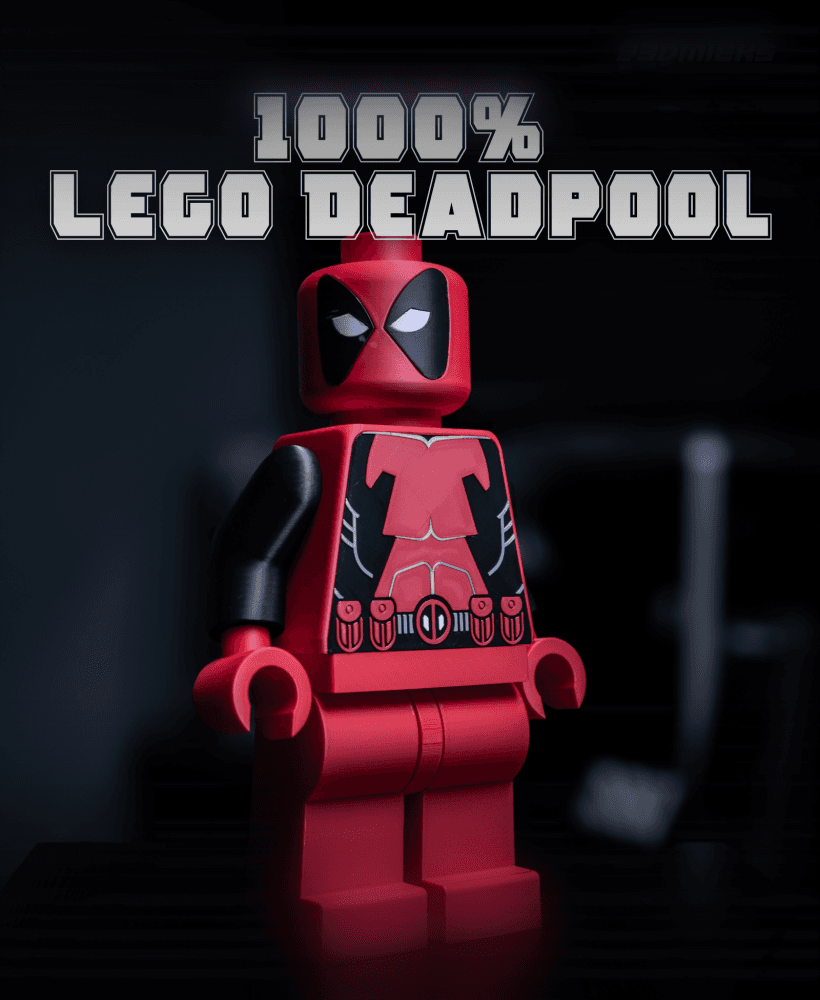 1000% Lego Deadpool Multi-Part & Multi-Color 3d model