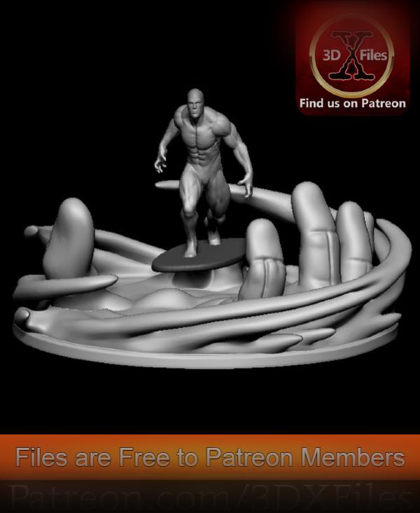 Silver Surfer - Marvel - Statue - 3D Print File STLre files Card.stl 3d model