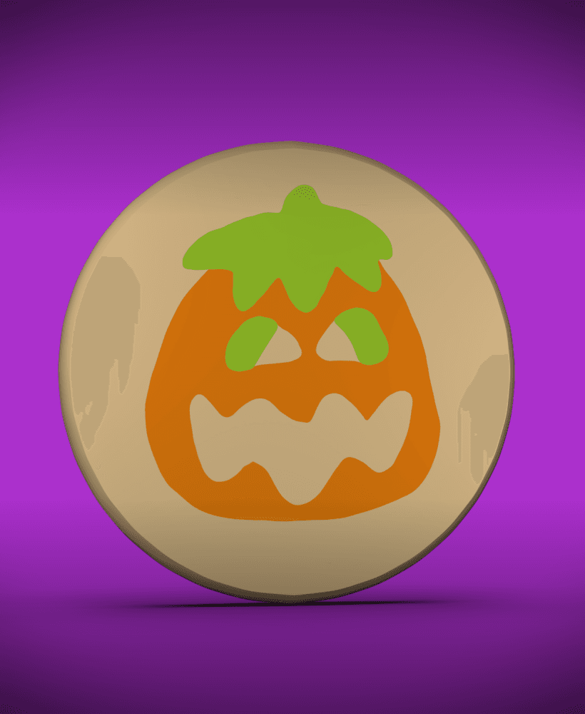  Iconic Cookie Coaster -Jack-O-Lantern 3d model