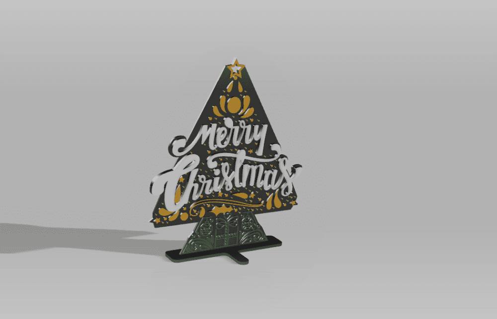 Colorful Christmas Tree Stand 3d model