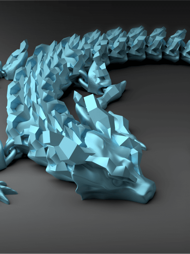 Pyrite Dragon - Articulated Dragon 3d model