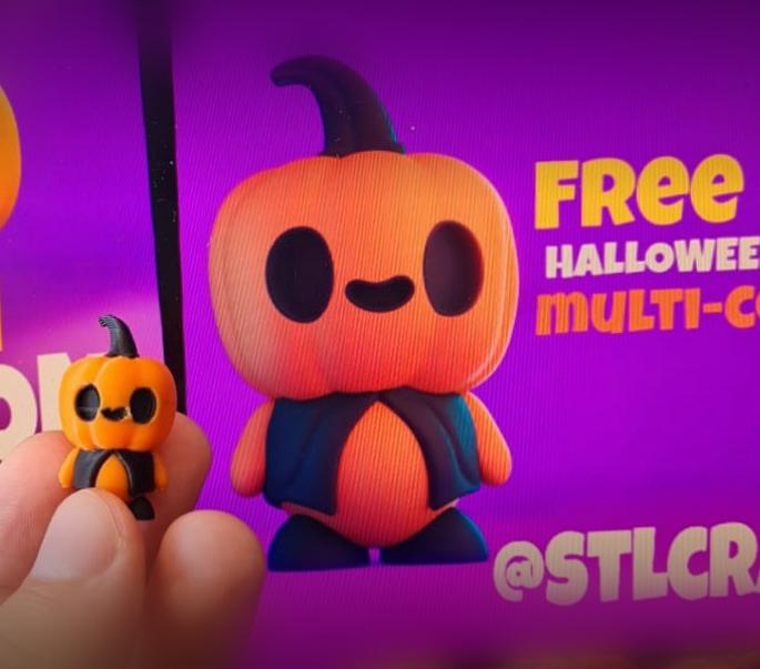 13 pumpkins HALLOWEN STL files : 1 kawaii figure +  6 toon + 6 scary pumpkins 3d model