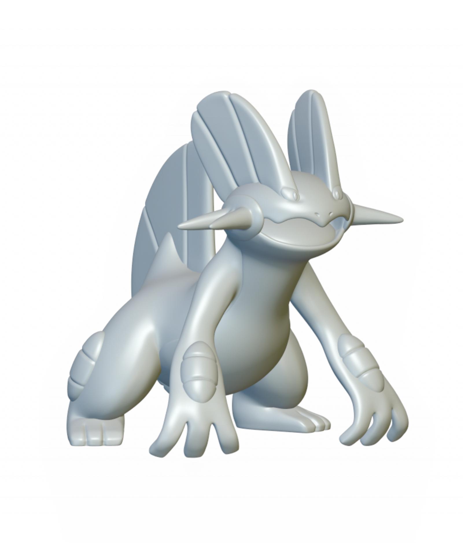 Pokemon Swampert #260 - Optimized for 3D Printing 3d model