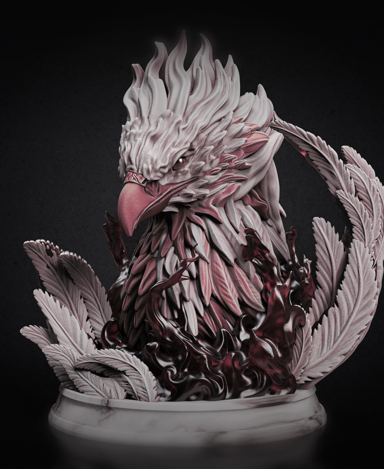 Phoenix bust (Pre-Supported) 3d model