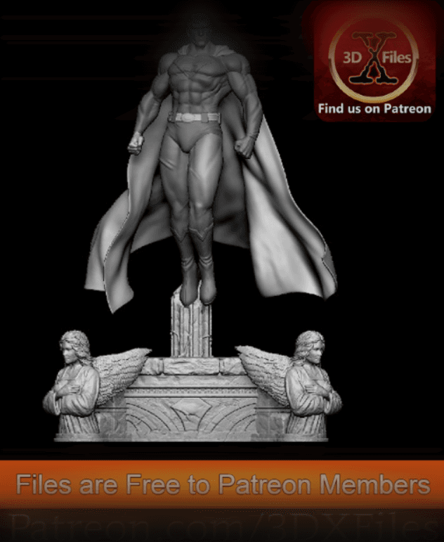 Superman Hush Statue - 3D Print File STL  3d model