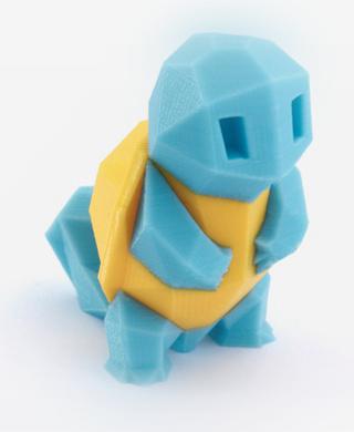 Low-Poly Squirtle - Multi and Dual Extrusion version 3d model