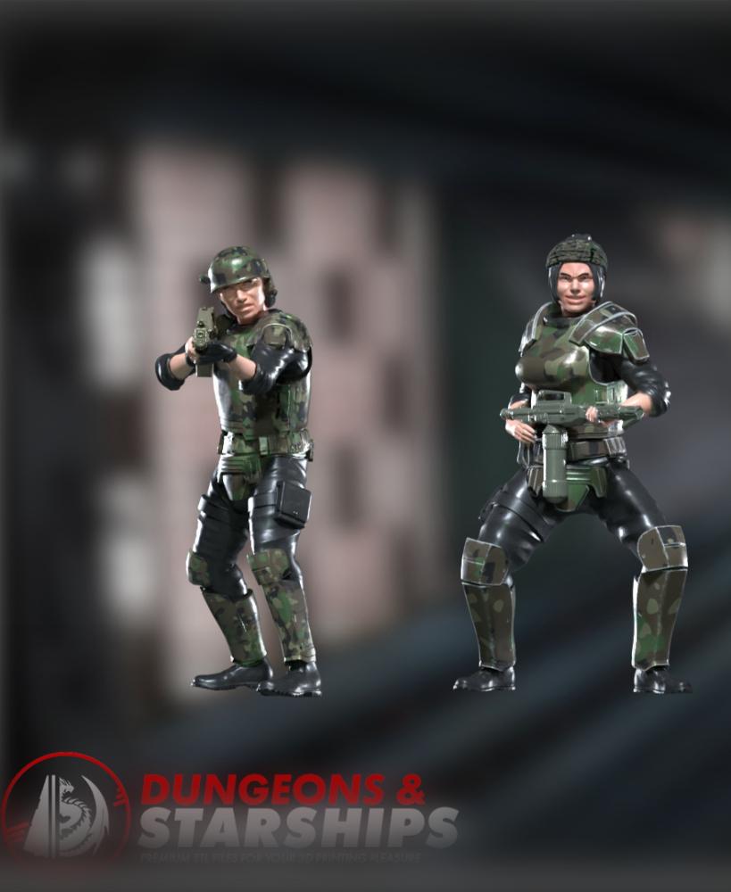 Colonial Marine - Pose 1 - Aliens 3d model