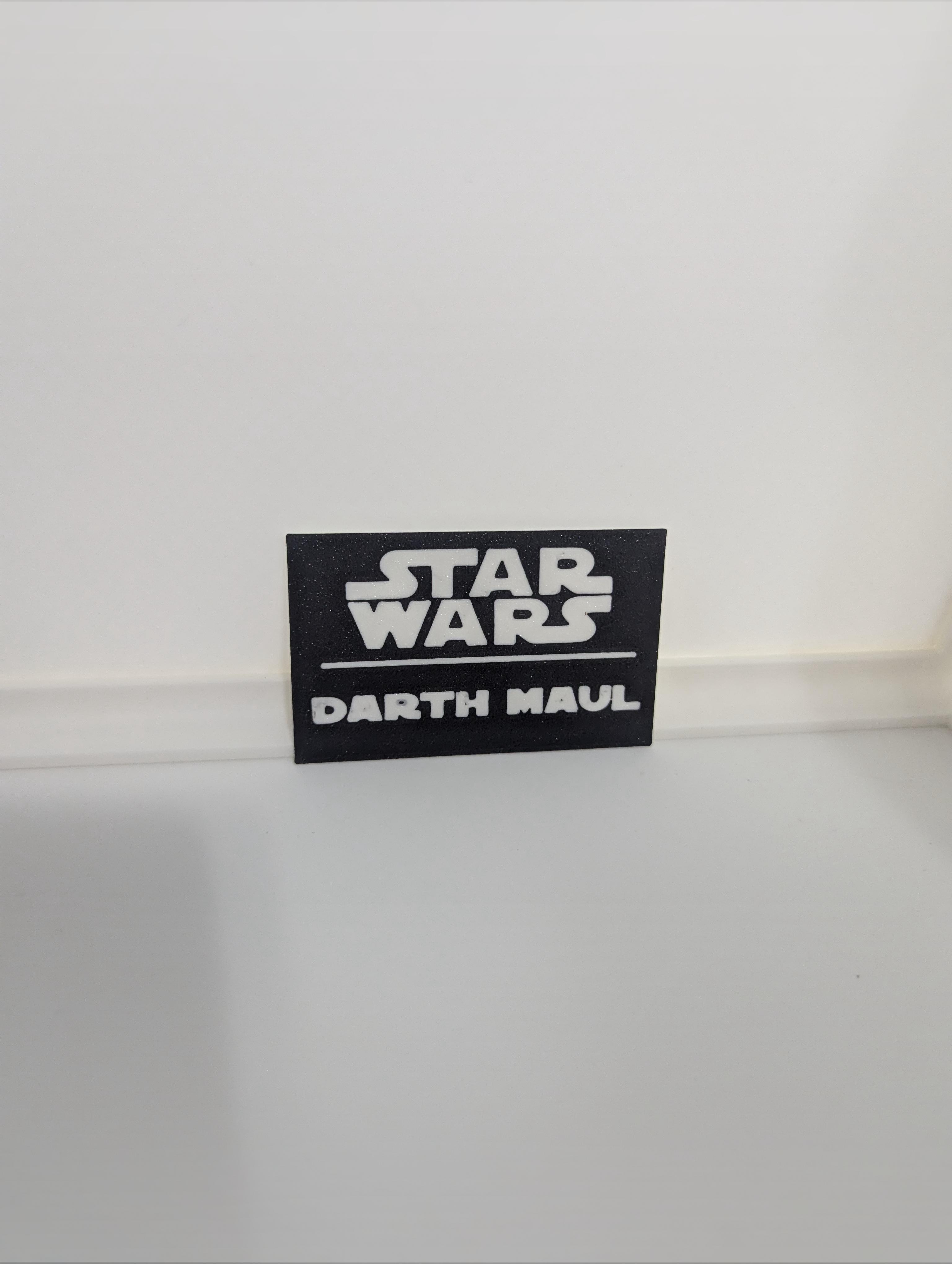 Darth Maul Multicolor Nameplates 3d model