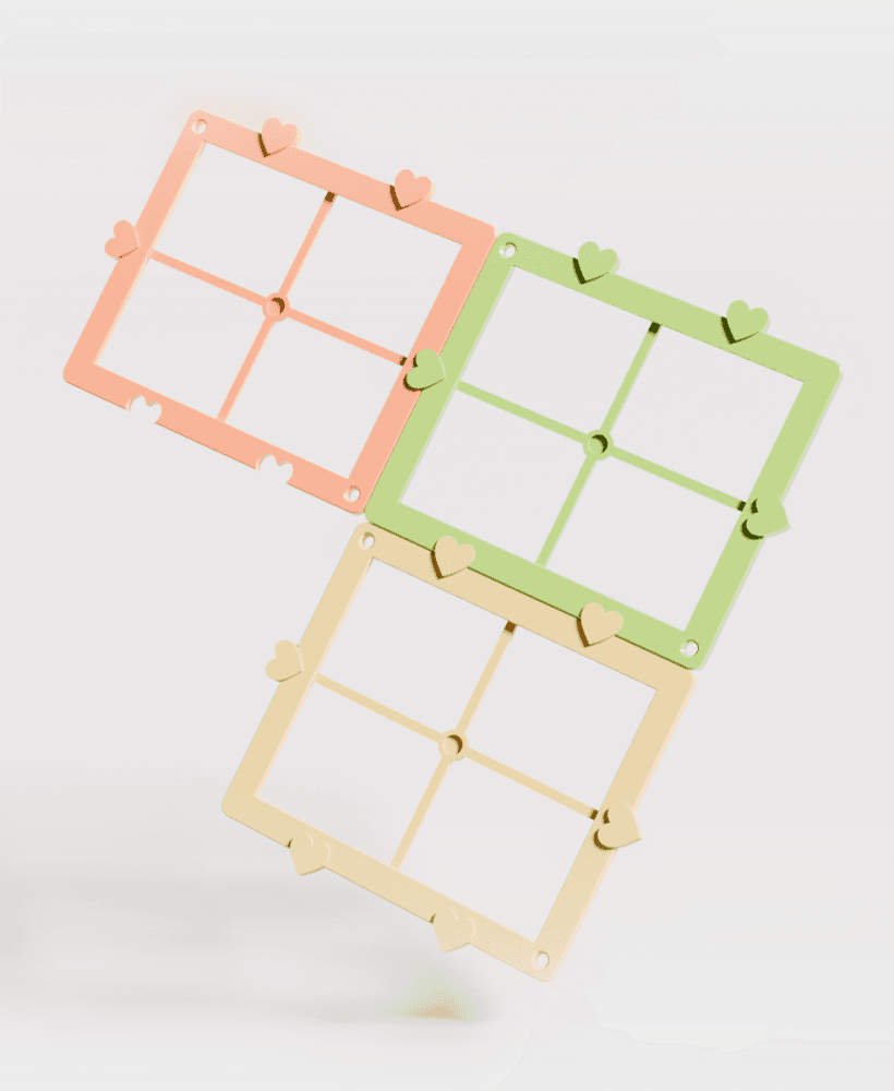 Heart puzzle photo frame 3d model