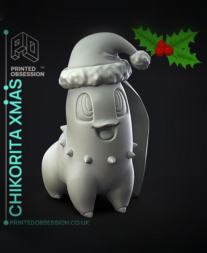 Chikorita xmas - Pokemon - Fan Art 3d model