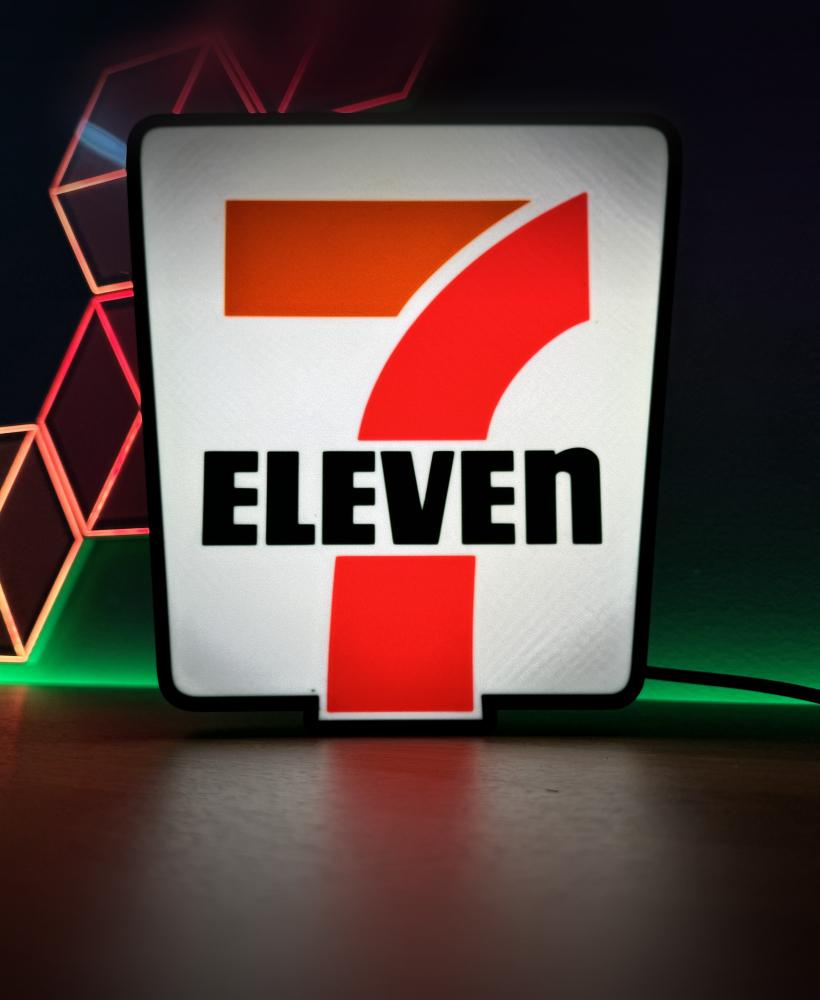 711 Logo Light Box 3d model