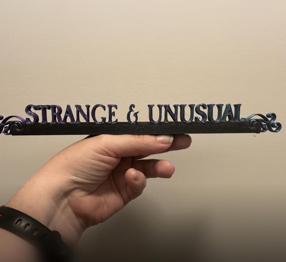 Strange and Unusual Desk Plaque 3d model