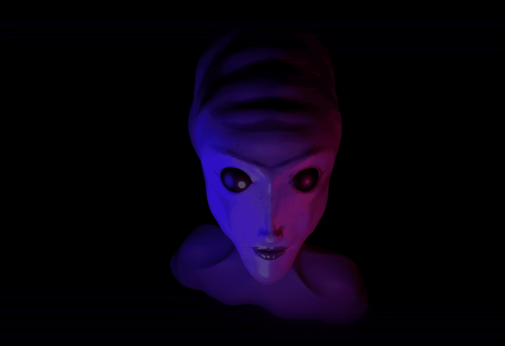 Alien Woman Bust.stl 3d model