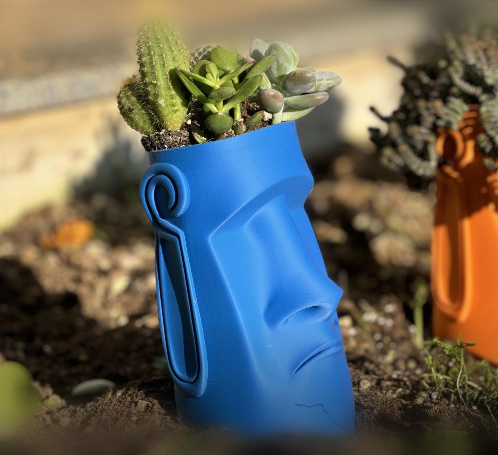 Moai plant pots 3d model