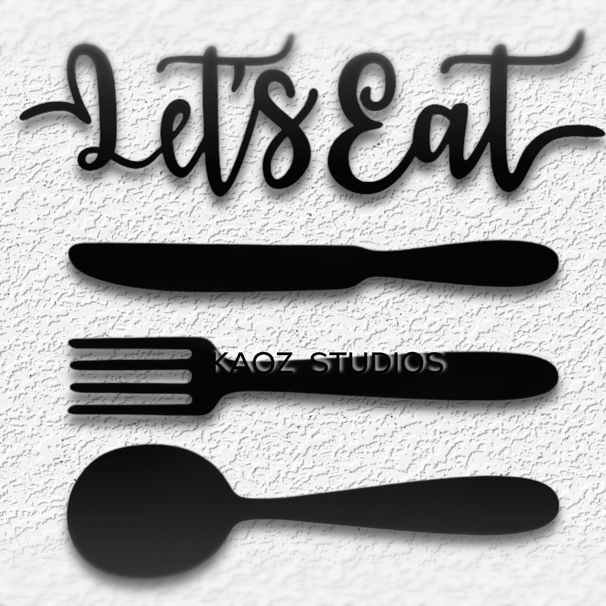 lets eat kitchen sign wall art backyard bar wall decor 5 piece set 3d model