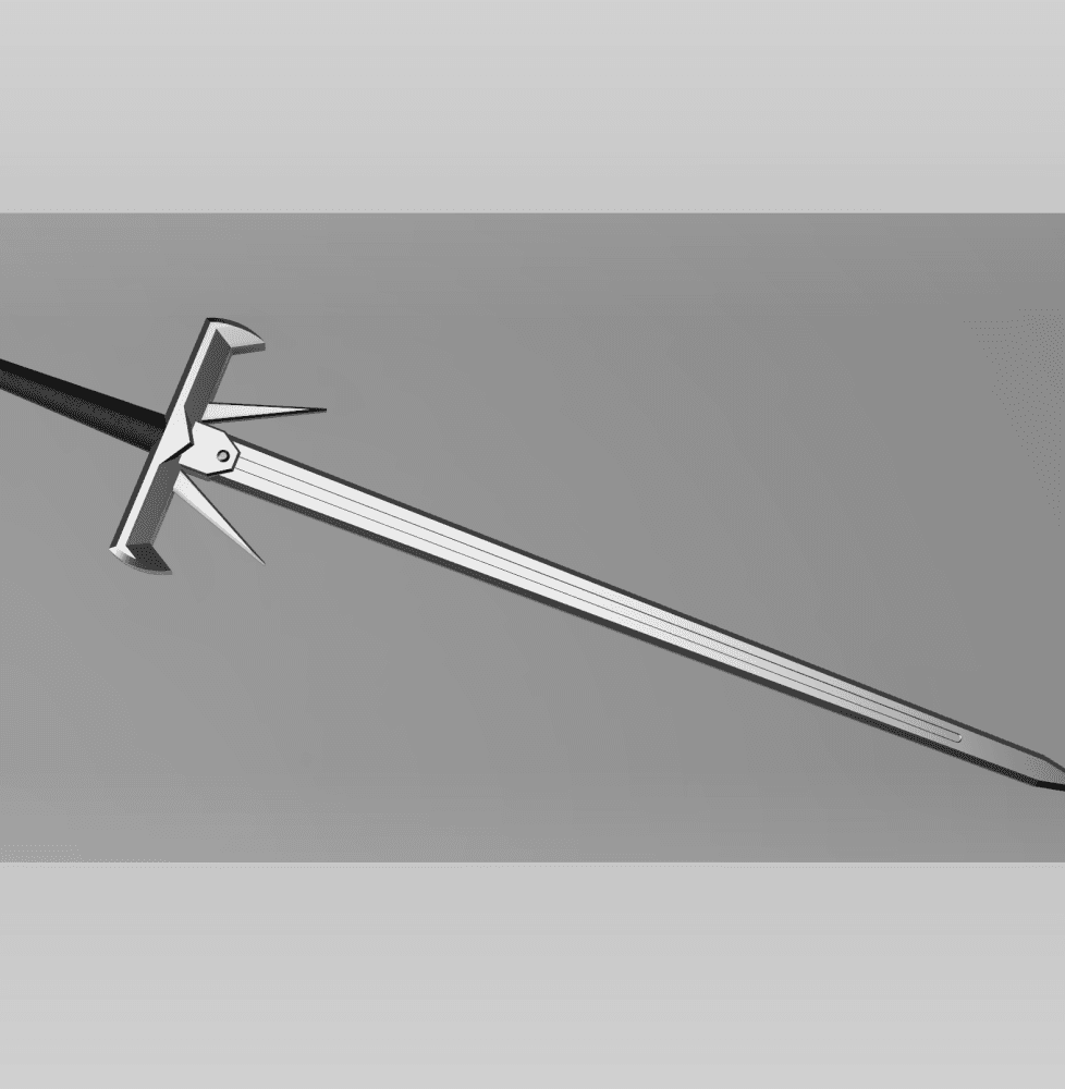 FULL SIZE Kurgan Inspired Replica Cosplay Sword from the Highlander Movie 3d model