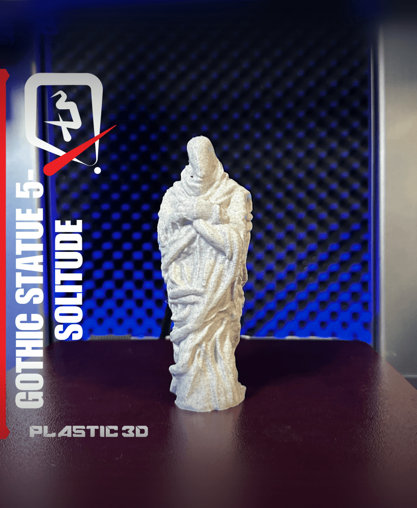 Supportless Gothic Statue 5- Enshrouded Solitude 3d model