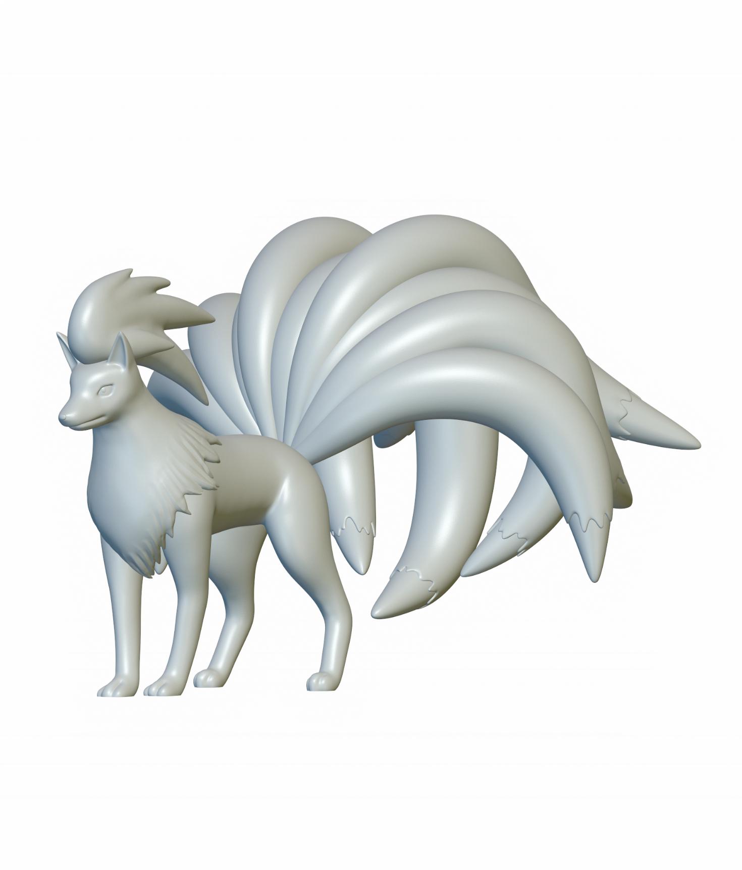 Pokemon Ninetales #38 - Optimized for 3D Printing 3d model