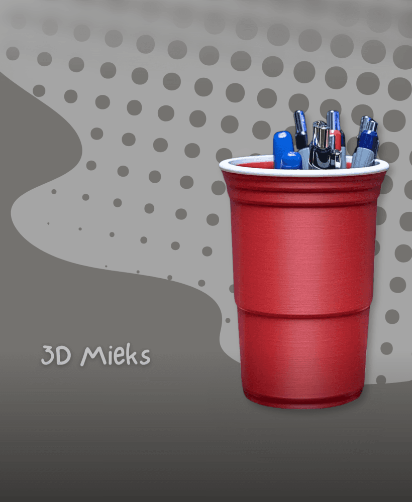 Solo Cup Desk Organizer 3d model