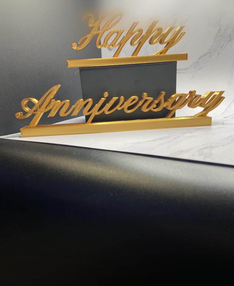 Happy Anniversary signs 3d model