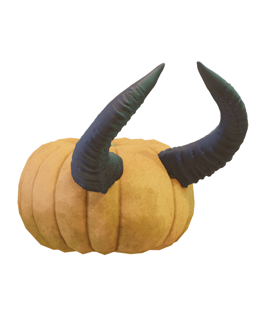 Mr Pumpkin Head Horns 4 3d model