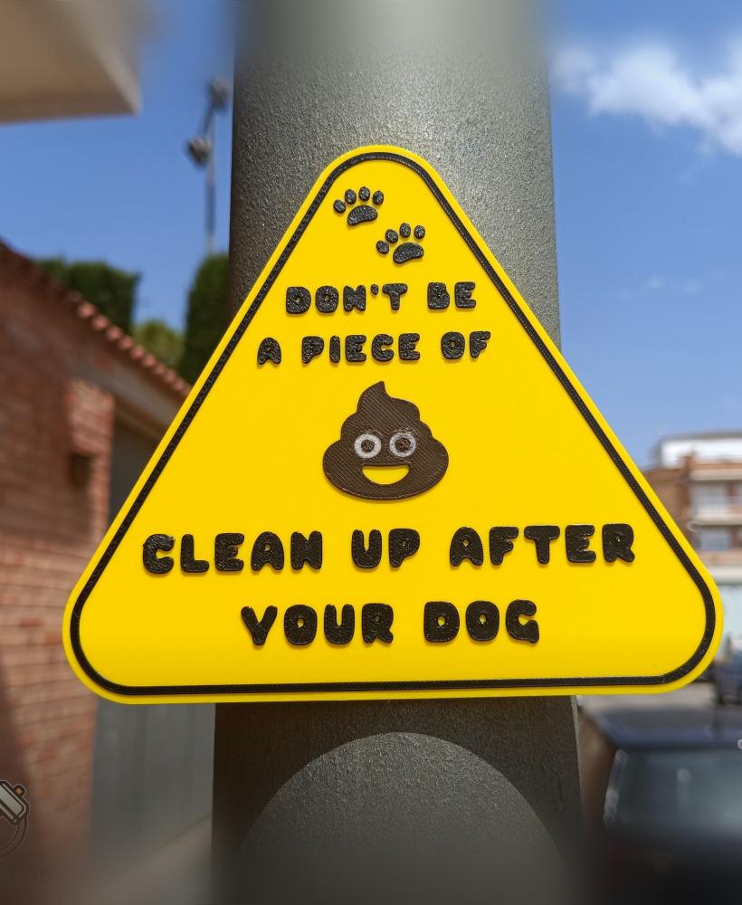 Dog Poo Reminder Sign 3d model