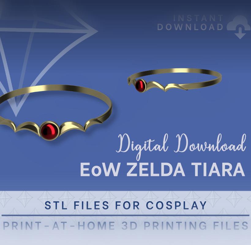 ZELDA Tiara STL Files [The Legend of Zelda: Echoes of Wisdom] Cosplay Accessories 3d model