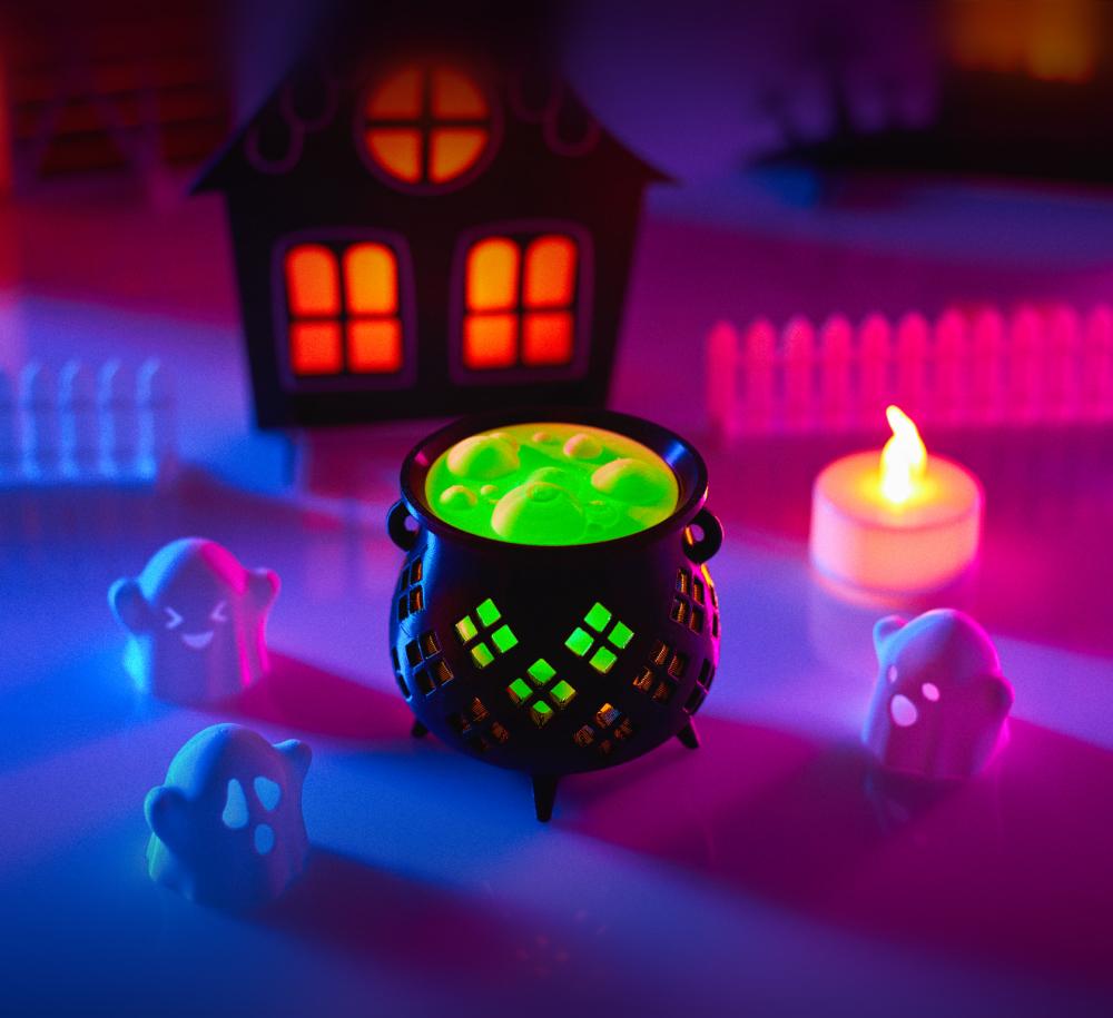 Cute Witch's Cauldron Tea Light 3d model