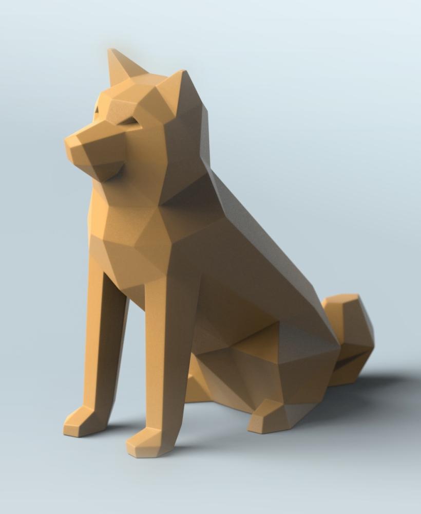 Low-poly Shiba Inu 3d model