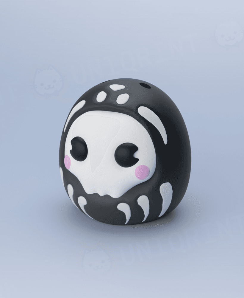 Skull Daruma Keychain 3d model