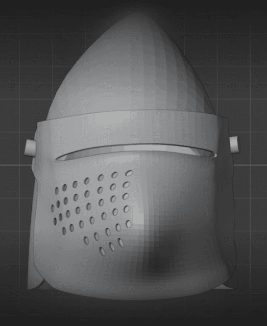 Houndskull, Pigfaced Bascinet helmet  3d model