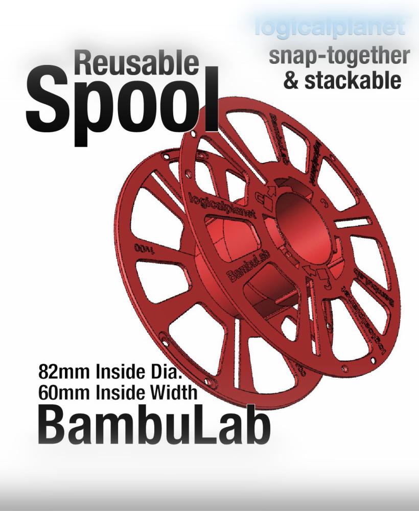 Reusable Filament Spool for Bambulab Refills 3d model