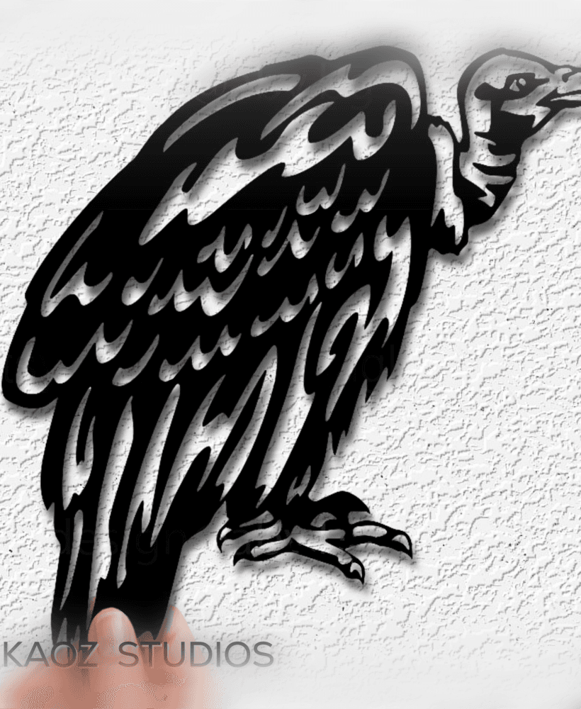 vulture wall art bird wall decor halloween decoration 3d model